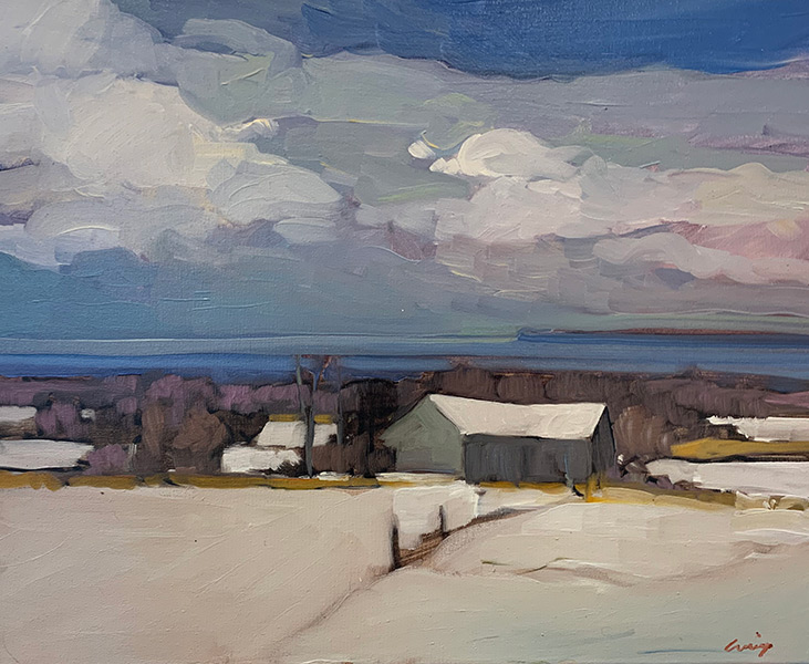 Crow's View. Landscape Painting.